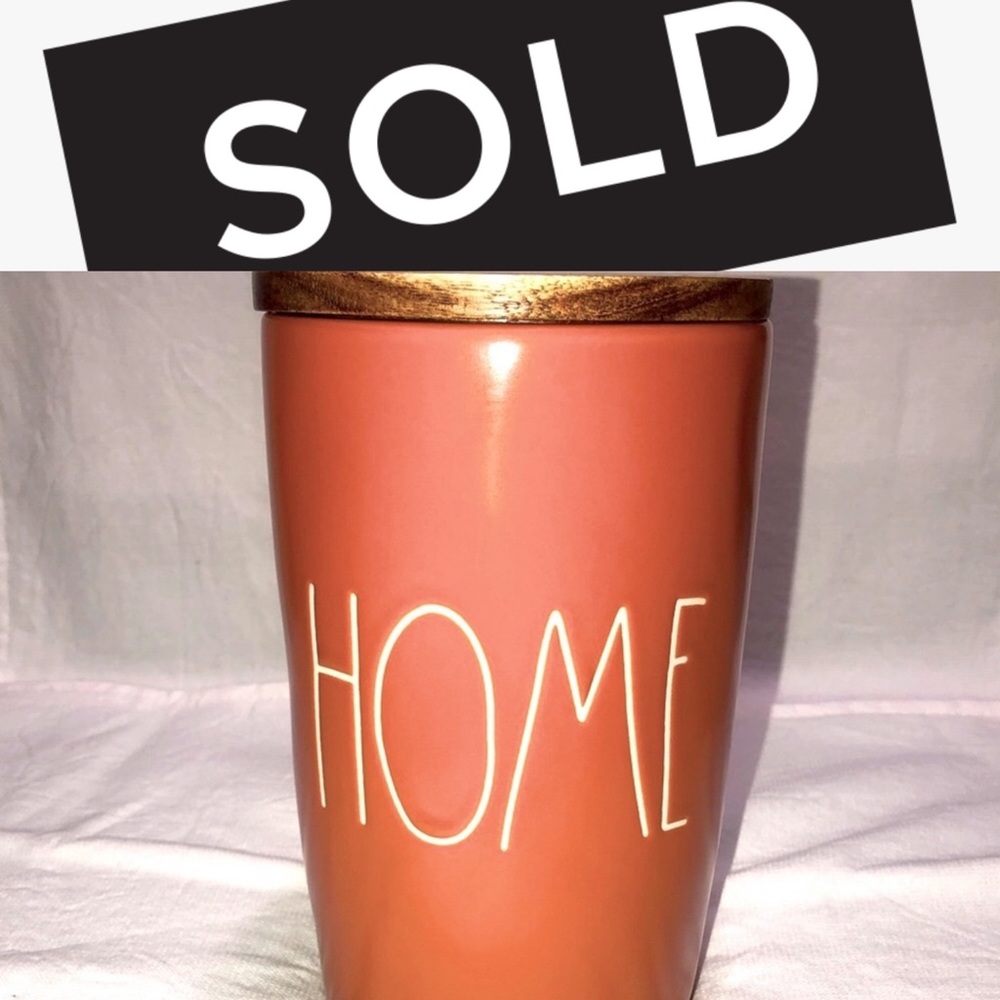 Rae Dunn Orange “Home” Canister